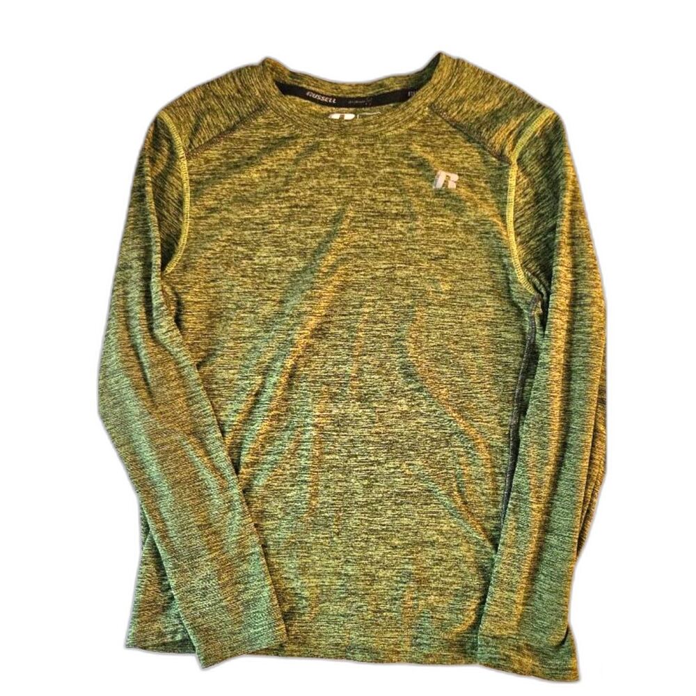 Russell Dri Fit Green Performance Long Sleeve T Shirt Size M 8
